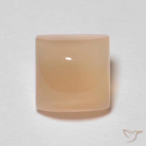 1.69ct 자연스러운 미디엄 오렌지 월장석, 정사각형, 투명한