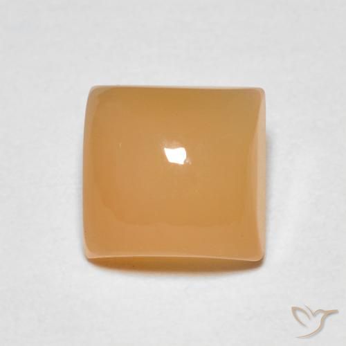 1.18ct 자연스러운 골든 귤 월장석, 정사각형, 투명한