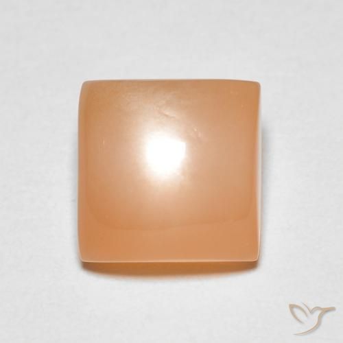 2.22ct 자연스러운 Medium Light-Orange 월장석, 정사각형, 투명한