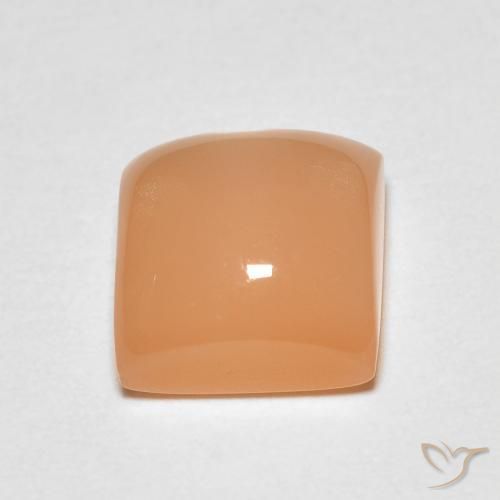 2.22캐럿 천연 Medium Light-Orange 월장석, 정사각형, 투명한