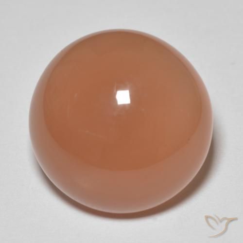 14.30ct 자연스러운 멜론 오렌지 월장석, 둥근, 투명한