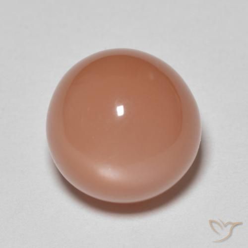 5.35ct 자연스러운 라이트 레드 오렌지 월장석, 둥근, 투명한