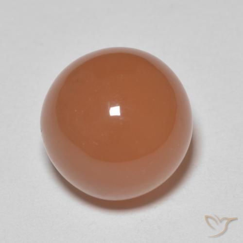 5.21ct 자연스러운 붉은 오렌지 월장석, 둥근, 투명한