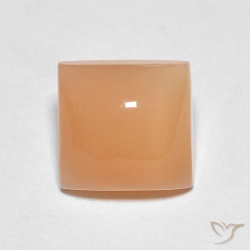 1.74ct 자연스러운 피치 오렌지 월장석, 정사각형, 투명한
