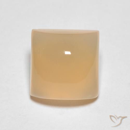 1.61ct 자연스러운 미디엄 오렌지 월장석, 정사각형, 투명한