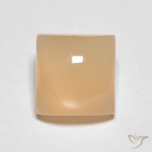 1.75ct 자연스러운 미디엄 오렌지 월장석, 정사각형, 투명한