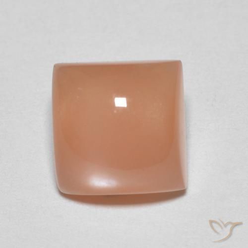 1.85ct 자연스러운 피치 오렌지 월장석, 정사각형, 투명한