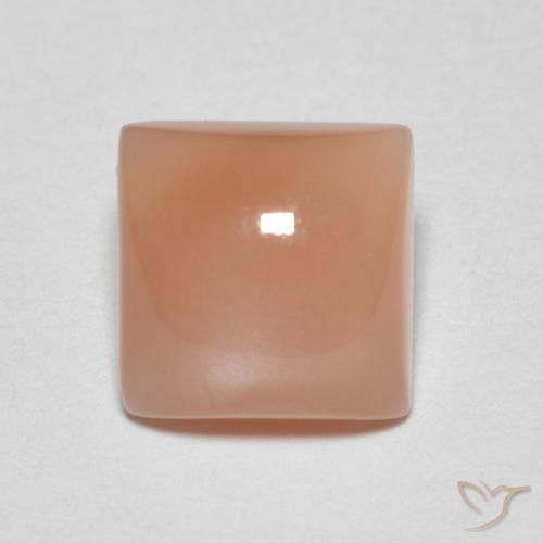 1.79ct 자연스러운 멜론 오렌지 월장석, 정사각형, 투명한