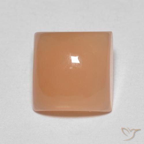 2.01ct 자연스러운 멜론 오렌지 월장석, 정사각형, 투명한