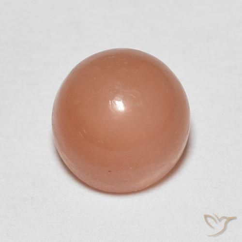 1.30ct 자연스러운 멜론 오렌지 월장석, 둥근, 투명한