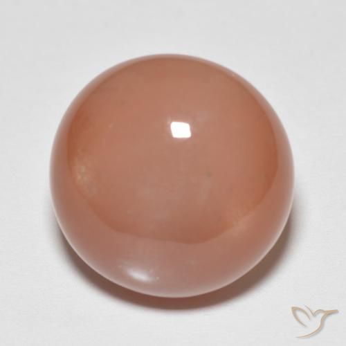 9.40ct 자연스러운 미디엄 오렌지 월장석, 둥근, 투명한