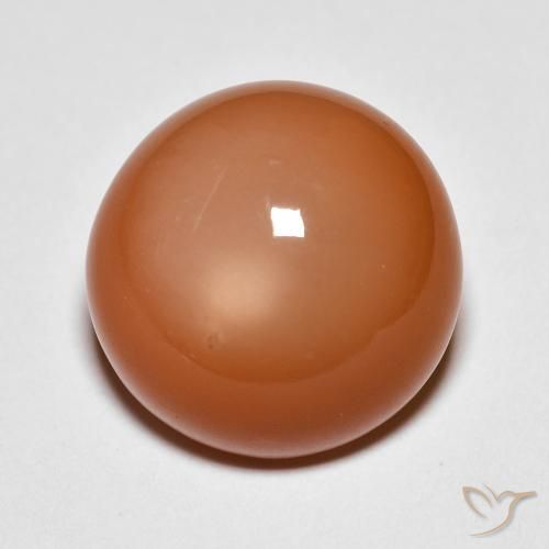 10.07ct 자연스러운 미디엄 오렌지 월장석, 둥근, 불투명체