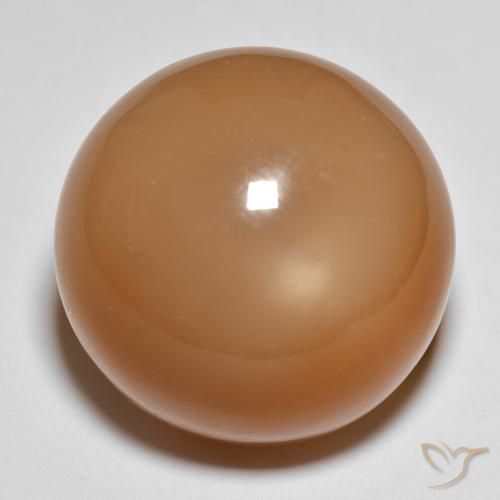 28.68ct 자연스러운 미디엄 브라운 월장석, 둥근, 투명한