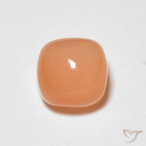 1.51ct 자연스러운 라이트 오렌지 월장석, 방석, 투명한