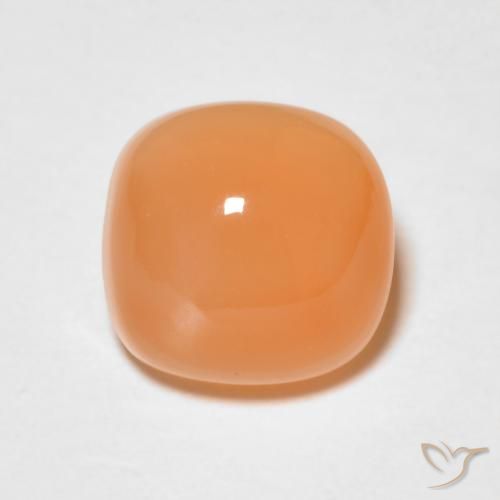 1.78ct 자연스러운 붉은 오렌지 월장석, 방석, 투명한