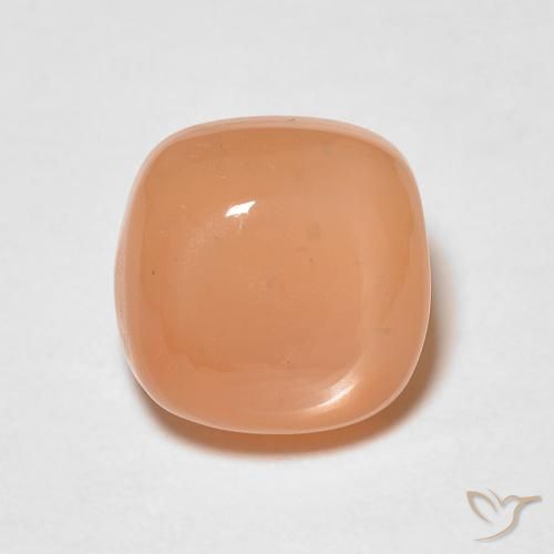1.54ct 자연스러운 멜론 오렌지 월장석, 방석, 투명한