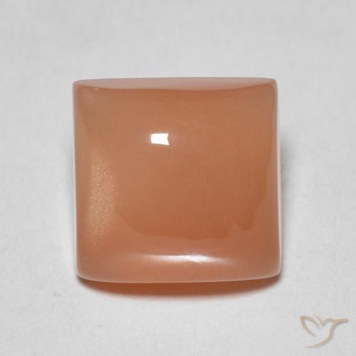 1.92ct 자연스러운 미디엄 오렌지 월장석, 정사각형, 투명한