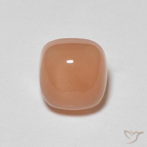 1.13ct 자연스러운 멜론 오렌지 월장석, 방석, 투명한
