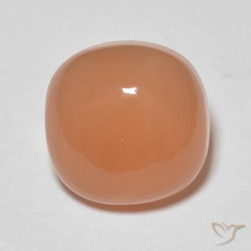 2.18ct 자연스러운 피치 오렌지 월장석, 방석, 투명한