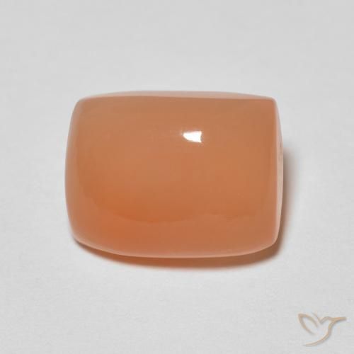 2.32ct 자연스러운 미디엄 오렌지 월장석, 방석, 투명한