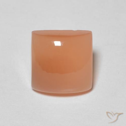 1.87ct 자연스러운 피치 오렌지 월장석, 정사각형, 투명한