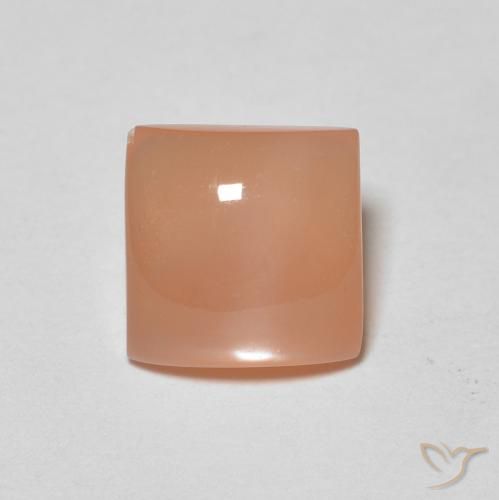 1.65ct 자연스러운 미디엄 오렌지 월장석, 정사각형, 투명한