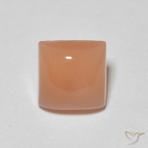 1.63ct 자연스러운 미디엄 오렌지 월장석, 정사각형, 투명한