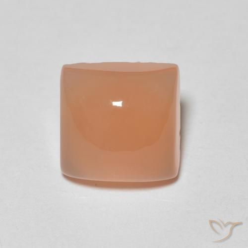 1.86ct 자연스러운 미디엄 오렌지 월장석, 정사각형, 투명한