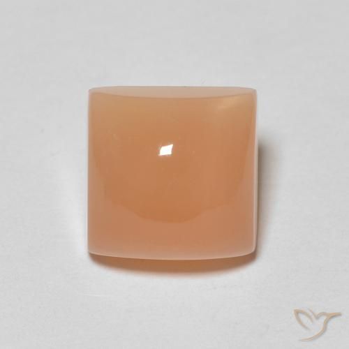 2.23ct 자연스러운 피치 오렌지 월장석, 정사각형, 투명한