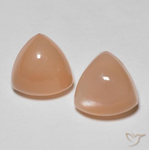 4.18ctw 자연스러운 Medium Dark-Orange 월장석, 일조, 투명한