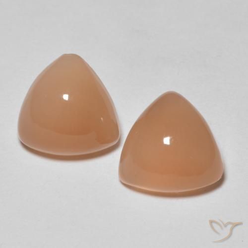 3.57ctw 자연스러운 Medium Light-Orange 월장석, 일조, 투명한