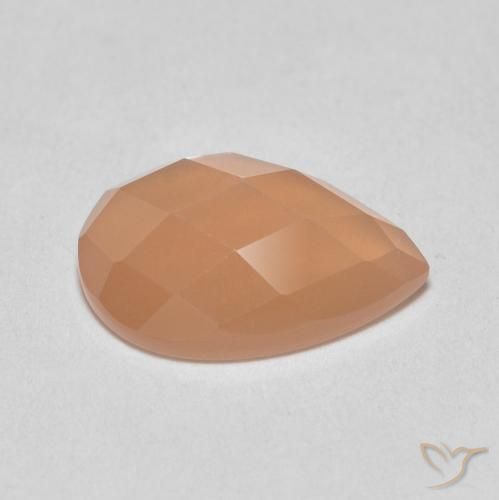 1.07캐럿 천연 Medium Light-Orange 월장석, 배 모양, 투명한