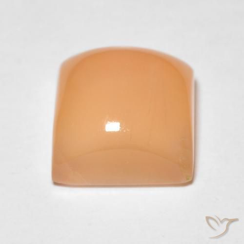 2.20캐럿 천연 Medium Light-Orange 월장석, 정사각형, 투명한