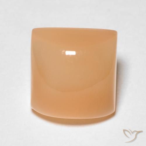 2.58ct 자연스러운 Medium Light-Orange 월장석, 정사각형, 투명한