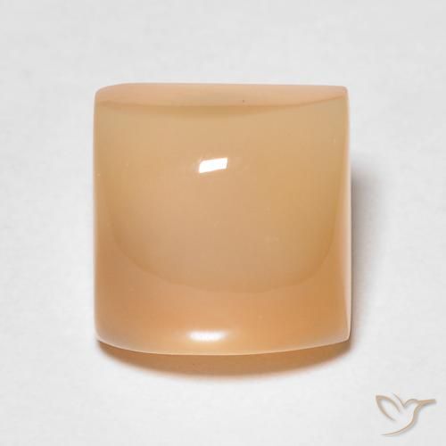 2.51ct 자연스러운 미디엄 오렌지 월장석, 정사각형, 투명한
