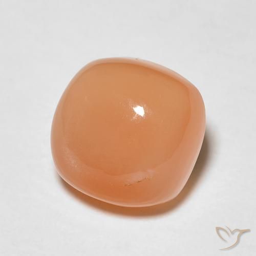 1.85캐럿 천연 멜론 오렌지 월장석, 방석, 투명한