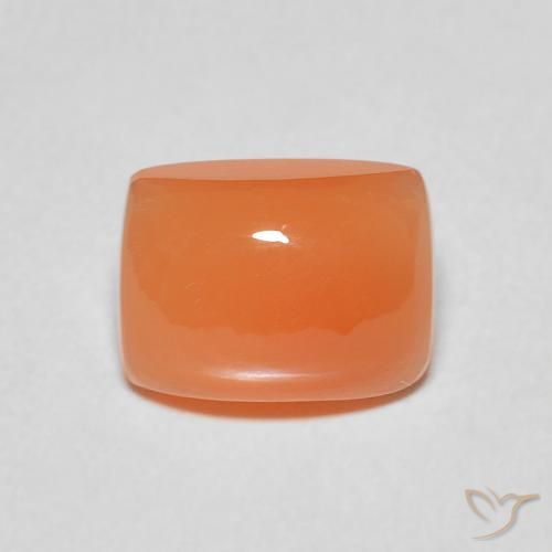 2.48ct 자연스러운 딥 오렌지 월장석, 방석, 투명한