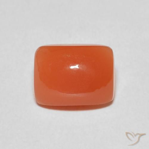 2.40ct 자연스러운 미디엄 오렌지 월장석, 방석, 투명한