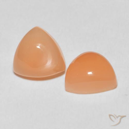 3.70캐럿 천연 Medium Light-Orange 월장석 보석, 일조, 투명한