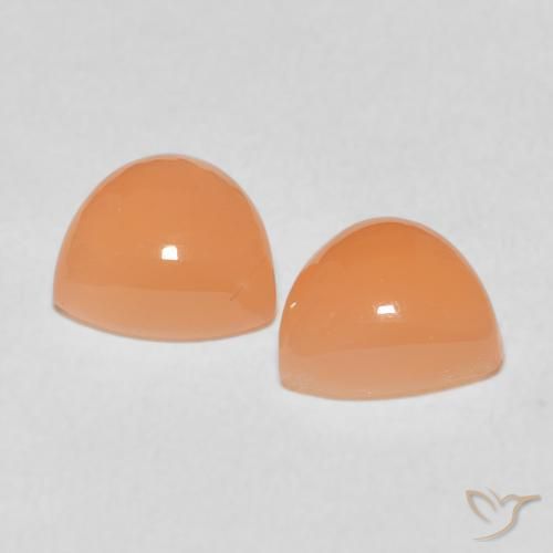 3.70캐럿 천연 Medium Light-Orange 월장석 보석, 일조, 투명한