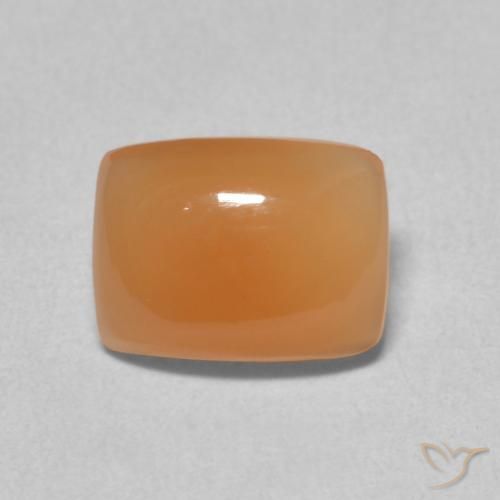 2.19ct 자연스러운 따뜻한 살구 오렌지 월장석, 방석, 투명한