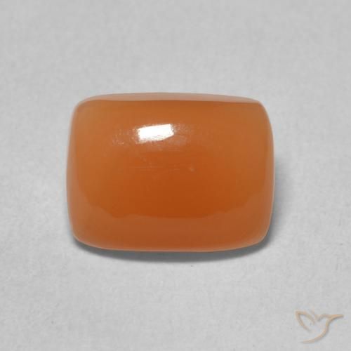 2.04ct 자연스러운 미디엄 오렌지 월장석, 방석, 투명한