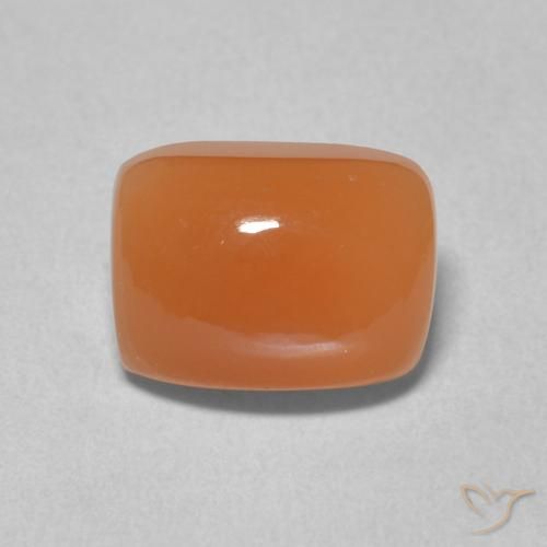 2.41ct 자연스러운 미디엄 오렌지 월장석, 방석, 투명한