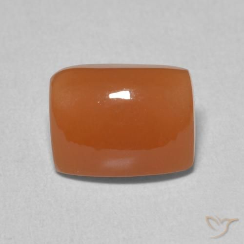 2.19ct 자연스러운 딥 오렌지 월장석, 방석, 투명한