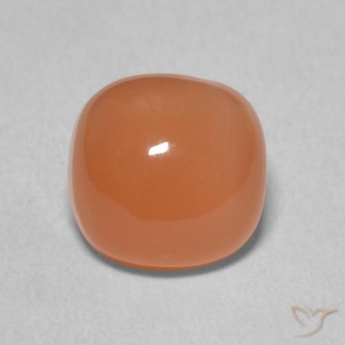 2.16ct 자연스러운 라이트 오렌지 월장석, 방석, 투명한