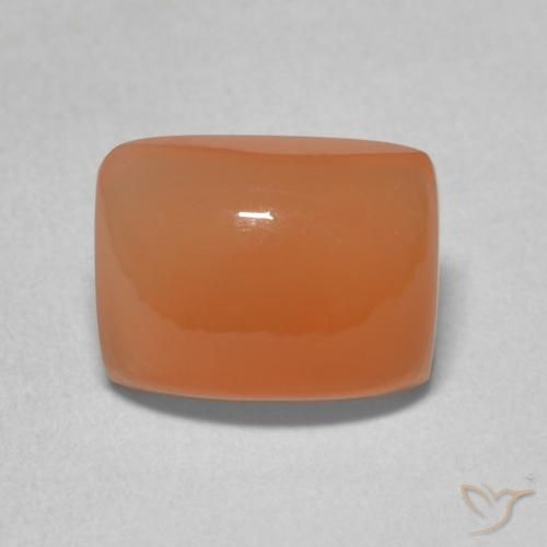 2.35ct 자연스러운 라이트 레드 오렌지 월장석, 방석, 투명한