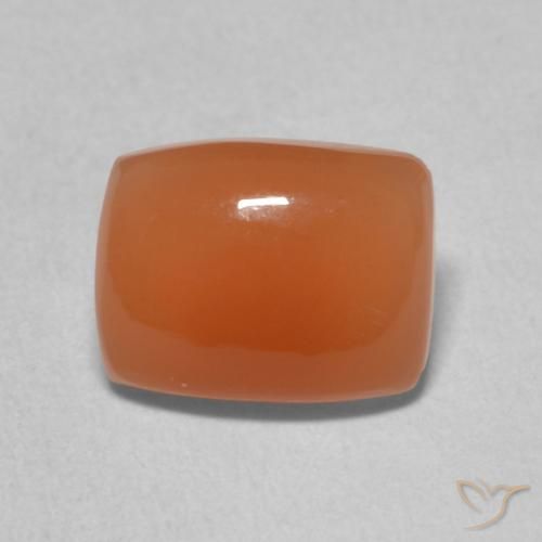 1.96ct 자연스러운 딥 오렌지 월장석, 방석, 투명한