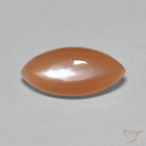 3.03ct 자연스러운 미디엄 오렌지 월장석, 보석, 투명한