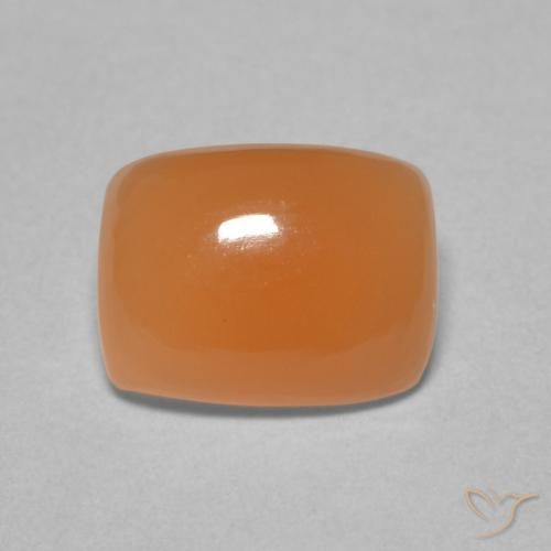 2.08ct 자연스러운 라이트 오렌지 월장석, 방석, 투명한