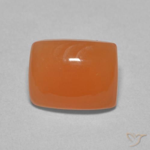 2.07ct 자연스러운 붉은 오렌지 월장석, 방석, 투명한